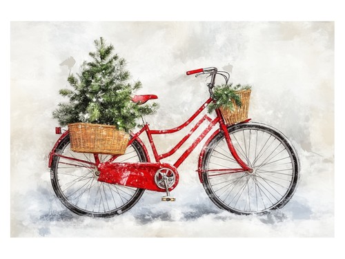 Rotes fahrrad aquarell poster - aquarell,