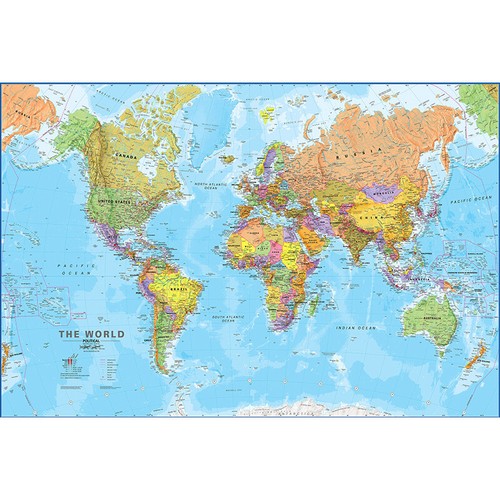 Karte der welt kunstdrucke - der,