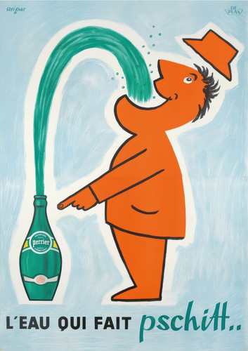 Vintage perrier poster - perrier,