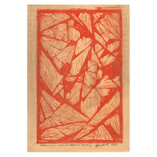 Roter abstrakter druckposter - roter,