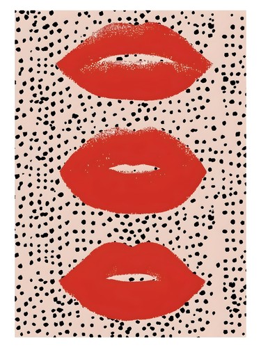 Kraftvolle lippen pop art - kraftvolle,