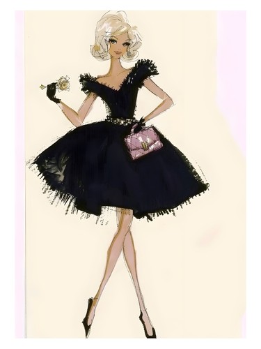 Modeillustration poster - poster, |