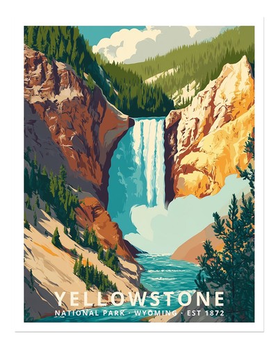 Yellowstone wasserfall - yellowstone,