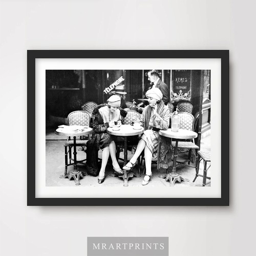 Vintage 1920er paris cafe - vintage,