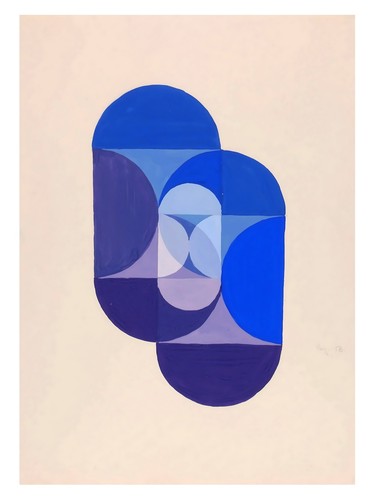 Blauer geometrischer