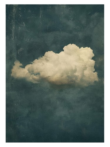 Wolkiges vintage poster - wolkiges,