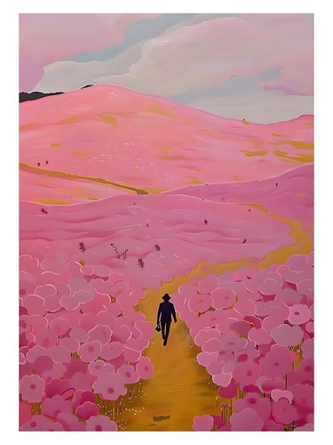 Rosa landschaft - rosa,