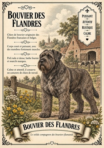 Poster bouvier des flandres - bouvier,
