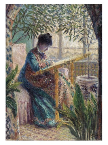 Frau grün - in,