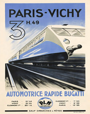Paris Vichy Bugatti Zug Poster