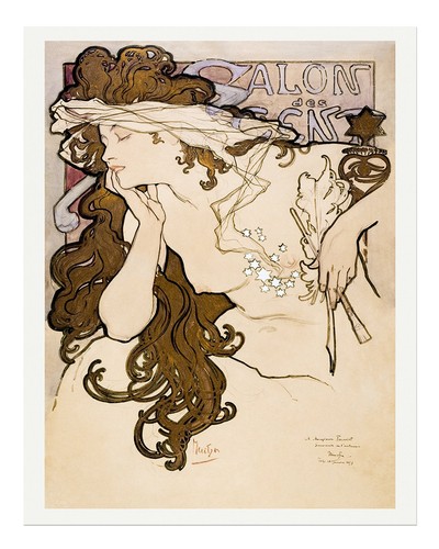 Elegantes jugendstil wandbild - elegantes, jugendstil-wandbild