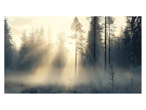 Waldnebel naturposter ruhige - waldnebel,