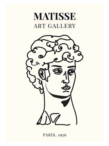 Klassisches linienkunst poster - linienkunst,