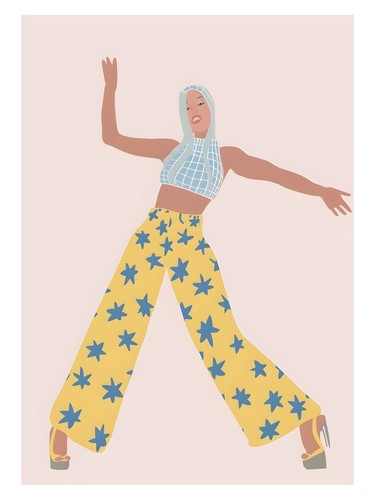 Lebendige modeillustration - lebendige,