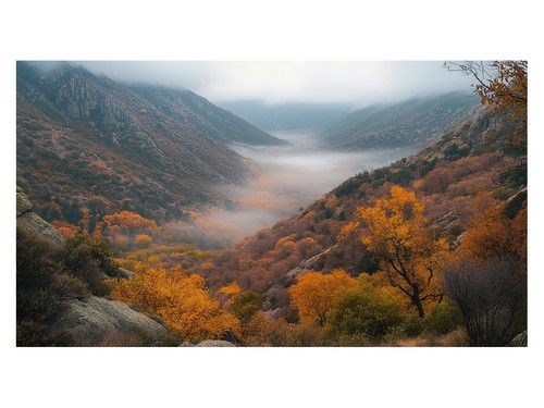 Herbsttal landschafts poster - herbsttal, landschafts-poster