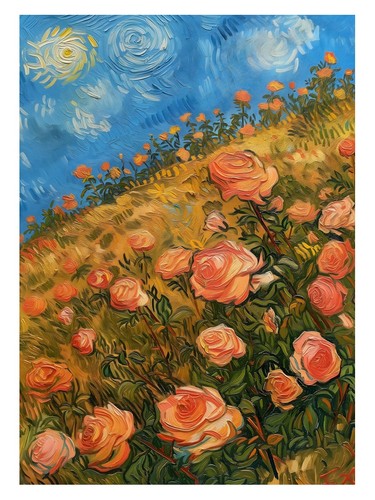 Floral impressionist poster - impressionist, |