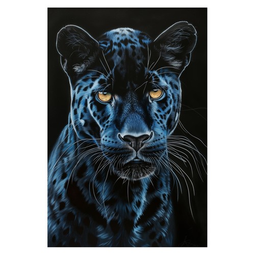 Blauer panther realistisches - blauer,