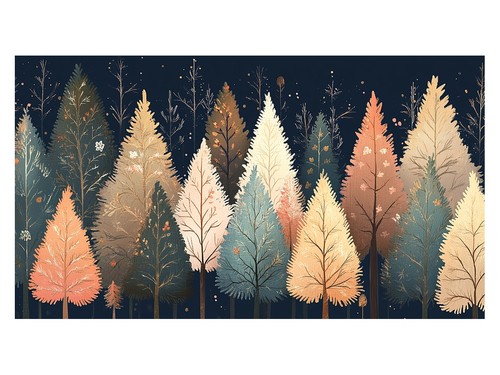 Bunte waldnacht illustration - bunte,