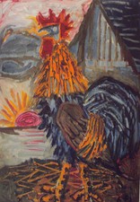 OTTO DIX  - Motiv. Der Hahn