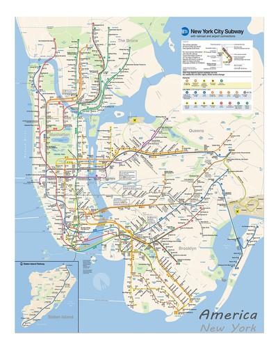 New york city bahn karte - new,