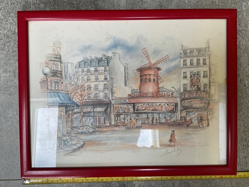 Vintage kunstdruck paris - kunstdruck,