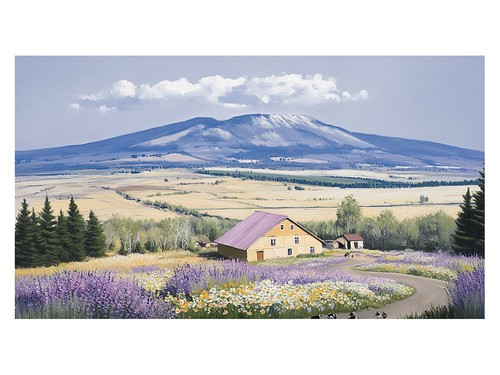Berglandschaft impressionist - berglandschaft,