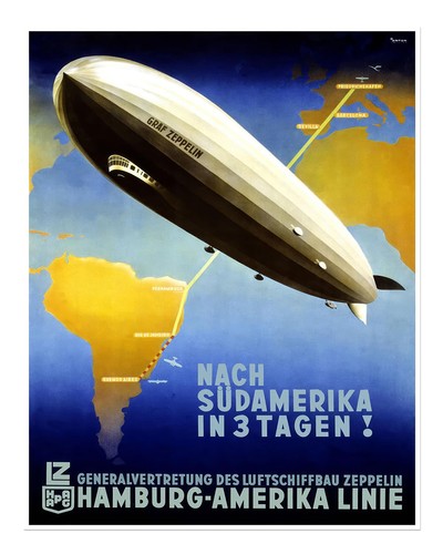 Vintage zeppelin wandkunst - vintage,