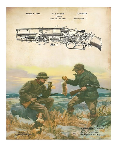 Vintage jagdszene wandkunst - vintage,