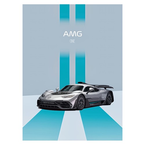 Amg one sportwagen poster - sportwagen,