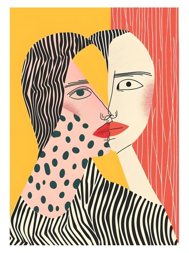 Abstrakte gesichter pop art - abstrakte,