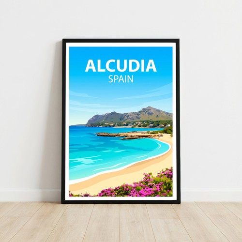 Alcudia spanien reise poster - spanien,
