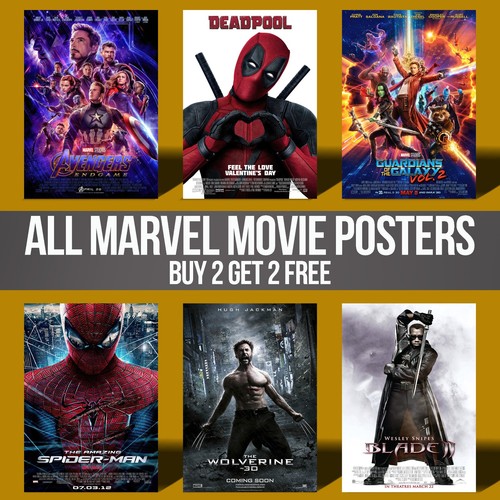 Alle marvel film - alle, poster