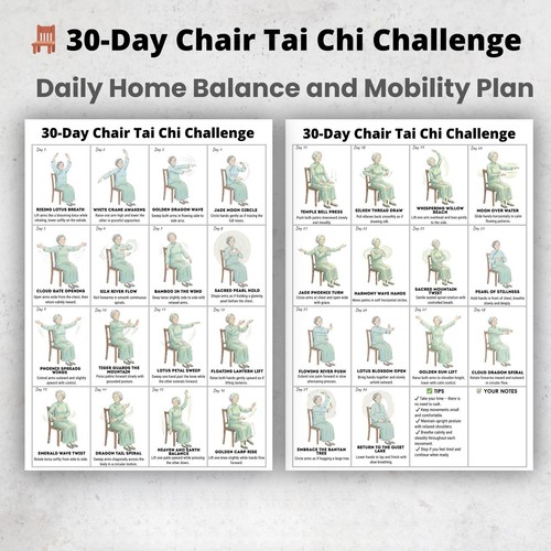 Poster mit tai chi übungen - poster,