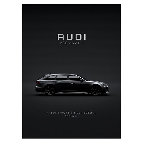 Audi rs6 avant poster - audi, |