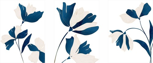 Posterset blaue und - blaue,