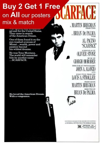 Scarface filmposter a3 - a5, a4